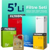 Filtron Audi Q2 1.6 Dizel Castrol Motor Yağlı 2016-2018 5'li Filtre Bakım Seti