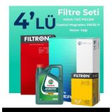 Filtron Citroen C4 X 1.2 Benzinli Castrol Motor Yağlı 2022-2024 4'lü Filtre Bakım Seti