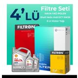 Filtron Citroen Jumper 2.2 Dizel Shell Motor Yağlı 2006-2013 4'lü Filtre Bakım Seti