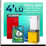 Filtron Fiat Linea 1.3 Dizel Filtre Bakım Seti Cast Rol Motor Yağlı Euro 5 (2009-2017) 4 Lü