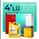 Filtron Fiat Panda 1.2 Benzinli Shell Motor Yağlı 2004-2010 4'lü Filtre Bakım Seti