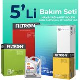 Filtron Ford B-Max 1.5 Dizel Shell Motor Yağlı 2012-2017 5'li Filtre Bakım Seti