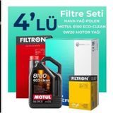 Filtron Ford Fiesta 1.0 Benzin Motul Motor Yağlı 2017-2020 4'lü Filtre Bakım Seti