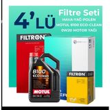Filtron Ford Focus 1.0 Benzin Motul Motor Yağlı 2012-2017 4'lü Filtre Bakım Seti