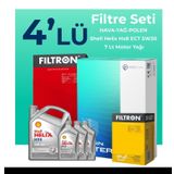 Filtron Ford Transit V184 2.4 TDCI Shell Motor Yağlı 2001-2006 4'lü Filtre Bakım Seti