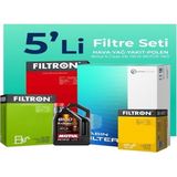 Filtron Honda Civic 1.6 Dizel Motul Motor Yağlı 2013-2019 5'li Filtre Bakım Seti