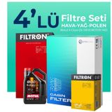 Filtron Honda Civic 1.6 Dizel Motul Motor Yağlı 2018-2021 4'lü Filtre Bakım Seti