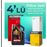 Filtron Hyundai Kona 1.0 Benzin Motul Motor Yağlı 2017-2023 4'lü Filtre Bakım Seti