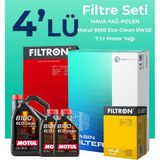 Filtron Land Rover Discovery 2.0 Benzinli Motul Motor Yağlı 2017-2022 4'lü Filtre Bakım Seti
