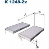 Filtron Matrixzn Polen Fİltresİ 2 ParÇa Master Iii 10 Master Iv 19 Kangoo Ii 08 K1248-2x - Çok Renkli