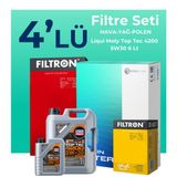 Filtron Mercedes E200 Kompresor Filtre Bakım Seti Liqui Moly Motor Yağlı (2003-2009) 4 Lü