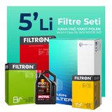 Filtron Nissan Qashqai 2.0 Dizel Motul Motor Yağlı 2007-2013 5'li Filtre Bakım Seti