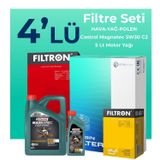 Filtron Opel Astra H 1.6 115 HP Castrol Motor Yağlı 2007-2011 4'lü Filtre Bakım Seti
