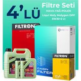 Filtron Opel Insignia 2.0 Turbo Filtre Bakım Seti Liqui Moly Motor Yağlı (2009-2016) 4 Lü