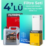 Filtron Peugeot 301 1.2 Benzin Puretech Filtre Bakım Seti Liqui Moly Motor Yağlı (2012-2021) 4 Lü