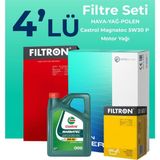 Filtron Peugeot 301 1.5 Dizel Filtre Bakım Seti Cast Rol Motor Yağlı (2017-2020) 4 Lü