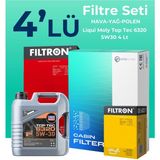 Filtron Peugeot 301 1.5 Dizel Filtre Bakım Seti Liqui Moly Motor Yağlı (2017-2020) 4 Lü