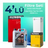 Filtron Peugeot 301 1.6 Benzin Vti Filtre Bakım Seti Liqui Moly Motor Yağlı (2012-2016) 4 Lü
