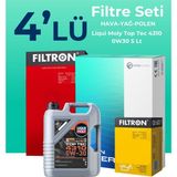 Filtron Peugeot 301 1.6 Bluehdi Dizel Filtre Bakım Seti Liqui Moly Motor Yağlı (2014-2020) 4 Lü