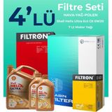 Filtron Range Rover Vogue 2.0 Benzin Shell Motor Yağlı 2018-2021 4'lü Filtre Bakım Seti