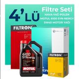 Filtron Renault Captur 0.9 TCe Motul Motor Yağlı 2013-2019 4'lü Filtre Bakım Seti