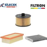 Fıltron Renault Clio V 1.0 Tce H4D Motor Kodlu Periyodik Bakım Seti Filtron ( Hava + Yağ + Karbonlu Polen Filtreleri )