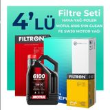 Filtron Renault Kadjar 1.2 TCE Motul Motor Yağlı 2015-2018 4'lü Filtre Bakım Seti