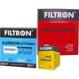 Filtron Renault Megane 2 1.4 Filtre Bakım Seti 2004-2009 3Fk Hava-Yağ-Karbonlu Polen