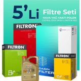 Filtron Volkswagen Caddy 1.9 Dizel Filtre Bakım Seti Castrol Motor Yağlı (2005-2011) 5 Li
