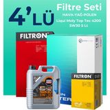 Filtron Volkswagen Caddy 1.9 Dizel Filtre Bakım Seti Liqui Moly Motor Yağlı (2005-2011) 4 Lü