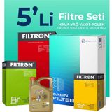 Filtron Volkswagen Polo 1.4 Dizel Filtre Bakım Seti Cast Rol Motor Yağlı (2014-2017) 5 Li