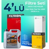 Filtron Volkswagen Polo 1.4 Dizel Filtre Bakım Seti Liqui Moly Motor Yağlı (2014-2017) 4 Lü