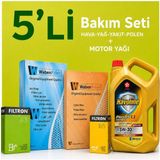 Filtron-Waben Volkswagen Caddy 1.6 Dizel Filtre Bakım Seti-Opet 5W30 5 Lt (2010-2015) 4 Lü