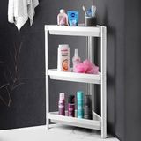 Fimer 3 Katlı Üçgen Köşe Rafı | Banyo, Mutfak ve Kiler Için Yer Tasarruflu Organizer | Çok Amaçlı Raf Ünitesi | 3 Farklı Renk Seçeneği | (33X71X33CM) (Beyaz)