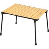 Fimer Alüminyum Katlanır Kamp Masası - 30 kg Kapasiteli Outdoor Masa, Taşıma Çantalı Portatif Kamp Masası, Ahşap Kaplama, Hafif ve Şık Plaj Masası