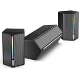 Fimer Ampligame A22 Rgb Gaming Hoparlör - Subwoofer'lı Pc Ses Sistemi - 3.5mm Aux Girişli - Masaüstü ve Tv Uyumlu