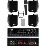 Fimer Black Soft Paket-3 Hoparlör Anfi Mikrofon Mağaza Ses Sistemi