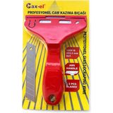 Fimer Cam Kazıma Bıçağı, Sk5 Çelik Keskin Uç, Abs Ergonomik Sap, 100X18 Mm, 2 Yedek Bıçaklı Cam ve Yüzey Temizleme Aparatı