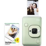 Fimer Instax Mini Liplay Hybrid Matcha Green Fotoğraf Makinesi 20'li Film
