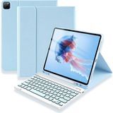 Fimer iPad Air 11 Inç M2 Çipli 2024 6. Nesil ile Uyumlu Klavyeli Stand Özellikli Renkli Tablet Kılıfı
