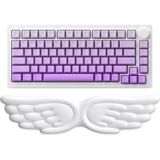 Fimer Kanat Şekilli Klavye Bilek Desteği Ergonomik Konforlu Memory Foam Kaymaz Taban Bilek Yastığı (Beyaz)