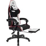 Fimer MC-6655B Vanguard Oyuncu Koltuğu Siyah Gri, Ergonomik Gaming Chair, Ayarlanabilir Sırt ve Yükseklik, Geriye Yatabilen, Konforlu, Boyun ve Bel Destekli Yastıklar, Yüksek Kalite Kumaş