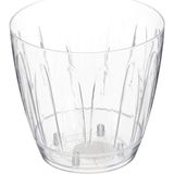 Fimer OR03 Şeffaf Orkide Saksısı Tabaklı 18CM, 3 Litre Şeffaf