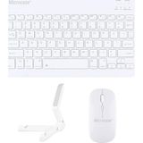 Fimer Samsung Galaxy Tab S9 Fe X510 10.9 Inch Tablet ile Uyumlu Türkçe Bluetooth Klavye+Mouse+Tablet Standı Beyaz AL5166
