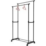 Fimer Shore Duo Yükseklik Ayarlı Tekerlekli Eşek Metal Askılık - Vestiyer Portmanto - 18004