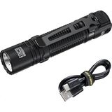 Fimer Taktik El Feneri EDC31 USB Şarjlı LED El Feneri, Çok Parlak 3500 Lümen, Uzun Çalışma Süresine Sahip Kompakt Dış Mekan El Feneri