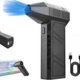 Fimer Turbo Jet Fan 130.000 Rpm Şarjlı Ek Başlıklı 3 Kademeli Fenerli Basınçlı Hava Püskürtme Temizleyici – Taşınabilir Toz Üfleme Pc Klavye Kasa Oto Araç Kurutucu Su Itici Araba Temizliği Mangal Fanı