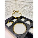 Fincan Takımı 6 Kişilik 12 Parça Set Gold Yaldızlı Model - PORSELEN