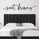 Findbeauty Sweet Dreams Metal Duvar Sanatı, 2'li Set Duvar Sanatı, Metal Kelimeler Duvar Dekoru, Uyku Zamanı Rüya İşareti, Ebeveyn Yatak Odası Duvar Dekoru, El Yapımı Ev Dekoru (129,5 cm x 27,9 cm)