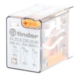 Finder F.55.32.8.230.0040 Genel Kullanımlı 2 CO 10 Amper Kontaklı 230 Volt AC Röle